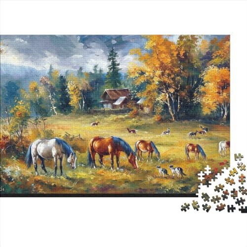 Fairy Lands im Stil 1000 Puzzleteile Für Erwachsene,Pferds Puzzle Farbenfrohes Legespiel,schöne GescHennekidee 1000pcs (75x50cm) von SANDUOHUA
