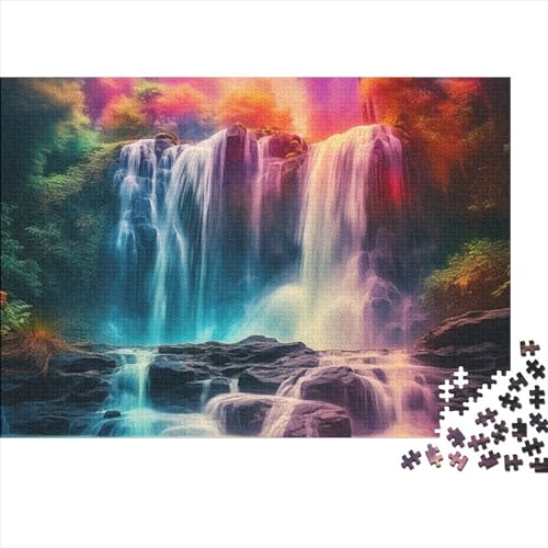 Forest Cascade Puzzles Für Erwachsene 1000 Teile, Wasserfall Scenery Puzzle 1000 Teile, Bwechslungsreiche Puzzle Erwachsene, Spielzeug Geschenk, Familien-Puzzlespiel 1000pcs (75x50cm) von SANDUOHUA