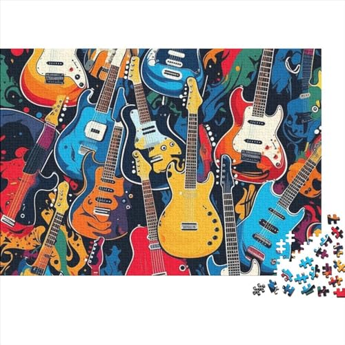 Gitarre 500 Puzzleteile Für Erwachsene,Musikinstrumente Impossible Puzzle,schöne Geschenkidee 500pcs (52x38cm) von SANDUOHUA