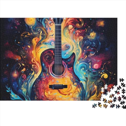 Gitarre Puzzle 1000 Teile Erwachsener,Musikinstrumente Impossible Puzzle,Familien-Puzzlespiel 1000pcs (75x50cm) von SANDUOHUA