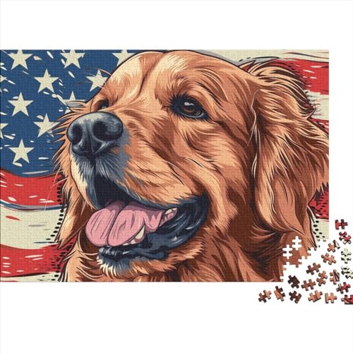 Golden Retriever 1000 Puzzleteilige Erwachsener,Hound Hund Impossible Puzzle,Puzzle-GescHennek 1000pcs (75x50cm) von SANDUOHUA