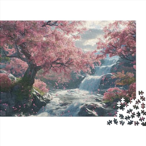 Hohe Berge und fließendes Wasser Landschaft 1000 Stück Puzzles Für Erwachsene, Puzzle 1000 Teile, Bwechslungsreiche Puzzle Erwachsene, Spielzeug Geschenk, Familiendekorationen 1000pcs (75x50cm) von SANDUOHUA