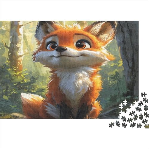 Jungle Fuchs 300 Puzzleteilige Für Erwachsene,Jungle Tiere Impossible Puzzle,Familien-Puzzlespiel 300pcs (40x28cm) von SANDUOHUA