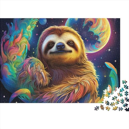 Lovely Faultier 300 Puzzleteilige Für Erwachsene,Precious Wildtieres Impossible Puzzle,Familien-Puzzlespiel 300pcs (40x28cm) von SANDUOHUA