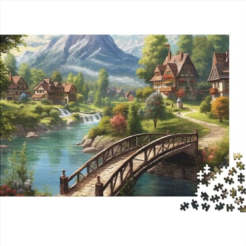 Paradies Puzzles Für Erwachsene 1000 Teile, A Dreamy House and Life Puzzle 1000 Teile, Bwechslungsreiche Puzzle Erwachsene, Premium Quality, Familiendekorationen 1000pcs (75x50cm) von SANDUOHUA