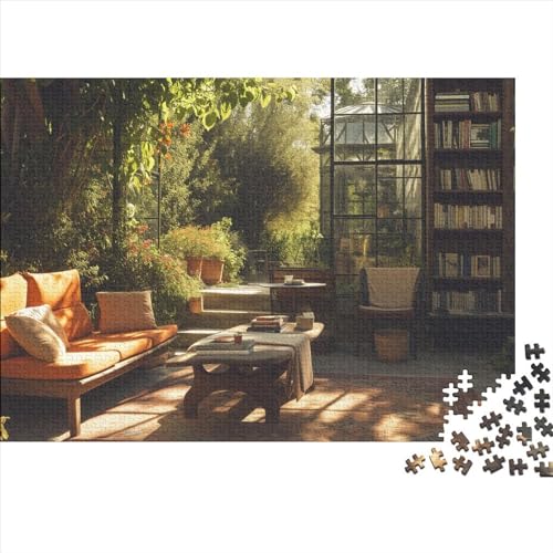 Sommerterrasse 1000 Puzzleteile Für Erwachsene,Buchbar im Freien Impossible Puzzle,schöne Geschenkidee 1000pcs (75x50cm) von SANDUOHUA