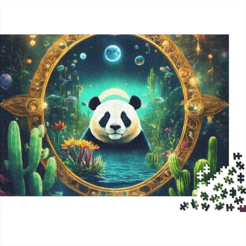 Süße grüne Riesenpandas 1000 Puzzleteile Erwachsener,Cute Tier Pictures Impossible Puzzle,Familien-Puzzlespiel 1000pcs (75x50cm) von SANDUOHUA