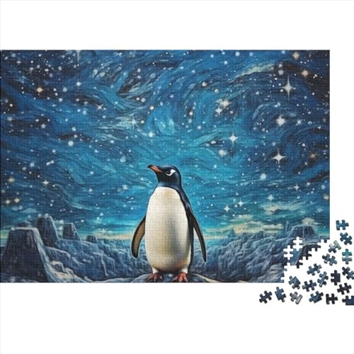 Süßer Pinguin 1000 Puzzleteilige Für Erwachsene,Anime Tier Theme Impossible Puzzle,FamiliendekoRatteteionen 1000pcs (75x50cm) von SANDUOHUA