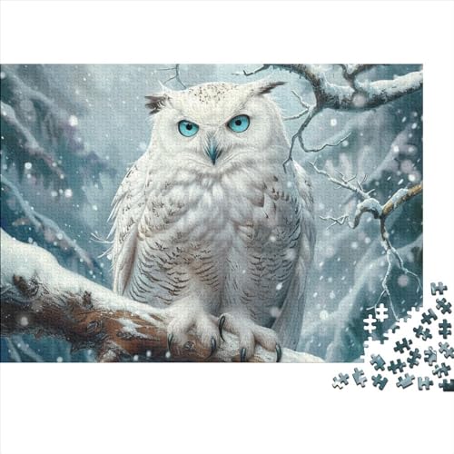 White Eule 500 Puzzleteilige Erwachsener,Jungle Tiere (Vogels) Impossible Puzzle,Familien-Puzzlespiel 500pcs (52x38cm) von SANDUOHUA