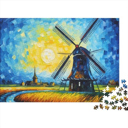 Windmühle 500 Puzzleteilige Erwachsener,Aerovane Impossible Puzzle,schöne Geschenkidee 500pcs (52x38cm) von SANDUOHUA