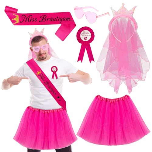 SANLIUSANJIU Männer JGA Kostüme, Männer Hochzeitskostüme Drag, Junggesellenabschied Männer Kostüm, Männer Hochzeitskostüme Fancy Dress Outfit Herren JGA Party Kostüm von SANLIUSANJIU