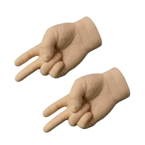 2 Stück lustige Fingerpuppen Set für Katzen Fingerpuppen Hand für Katzen Foto Requisiten seltsame aber lustige Sachen Winzige Handpuppen winzige Handfingerpuppen winzige Fingerhand Gummi Fingerpuppen von SANRLO