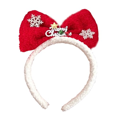 SANRLO Neuheit Schleife Stirnband Party Kostüm Weihnachtsmann Hüte Glitzer Schneeflocke Foto Requisiten Cosplay Santa Hüte Haarreifen Haarteile von SANRLO