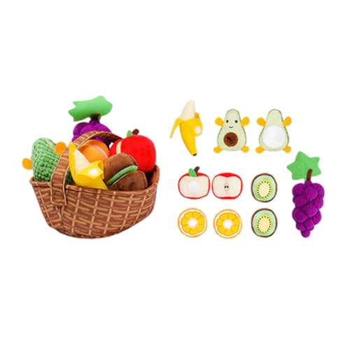 SANRLO Obstkorb Küchenspielzeug Feinmotoriktraining Obstschälen Übungsspielzeug Rollenspiel Lebensmittelaktivitätsspielzeug von SANRLO