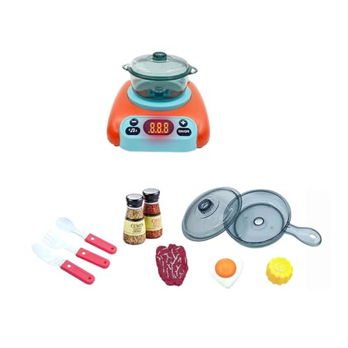 Töpfe Kochgeschirr Rollenspiel Lernen Kochgeschirr Töpfe Steak Küche Kochutensilien Spielset Spielzeug von SANRLO