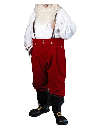 SANSIWU Erwachsene Weihnachtsmann-Kostüm Straps-Overall Festival Fancy Santa Overalls Weihnachten Cosplay Party Outwear (Standard, L, Rot) von SANSIWU