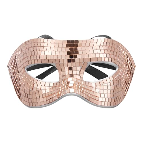 SANSIWU Maskerade-Maske für Damen, venezianische Masken, modisch, Glitzer, Spiegel, Gesichtsmaske, halbe Gesichtsbedeckung, Discokugel-Maske (A-03, Einheitsgröße) von SANSIWU