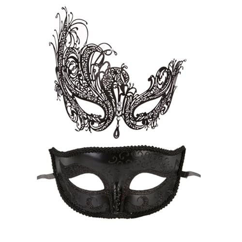 SANSIWU Venezianische Maske für Damen, modisch, glitzernd, spiegelnd, Gesichtsmaske, halbe Gesichtsbedeckung, Discokugel-Maske (B-02, 2 Stück) von SANSIWU