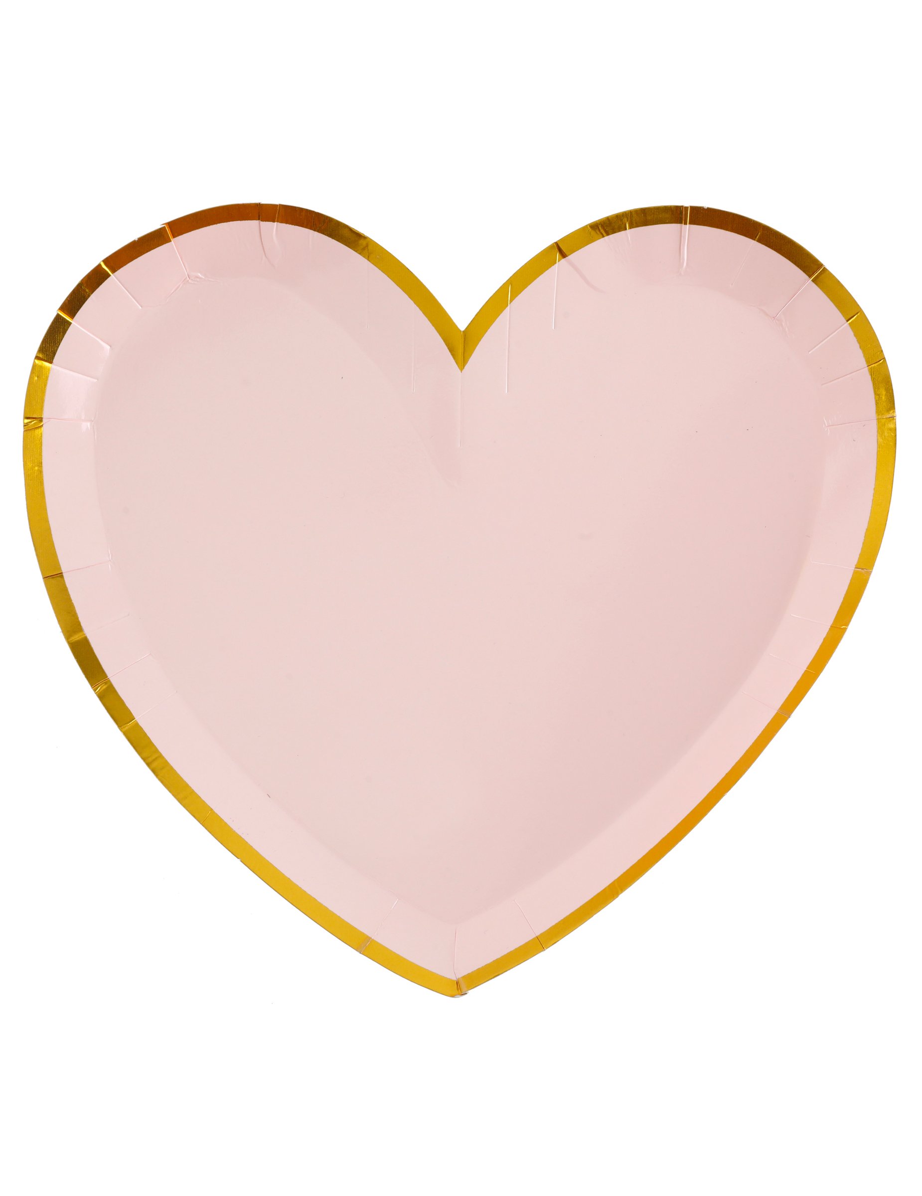 10 Herz Teller goldener Rand 23 x 20 cm rosa 10 Herz Teller goldener Rand 23 x 20 cm rosa von SANTEX