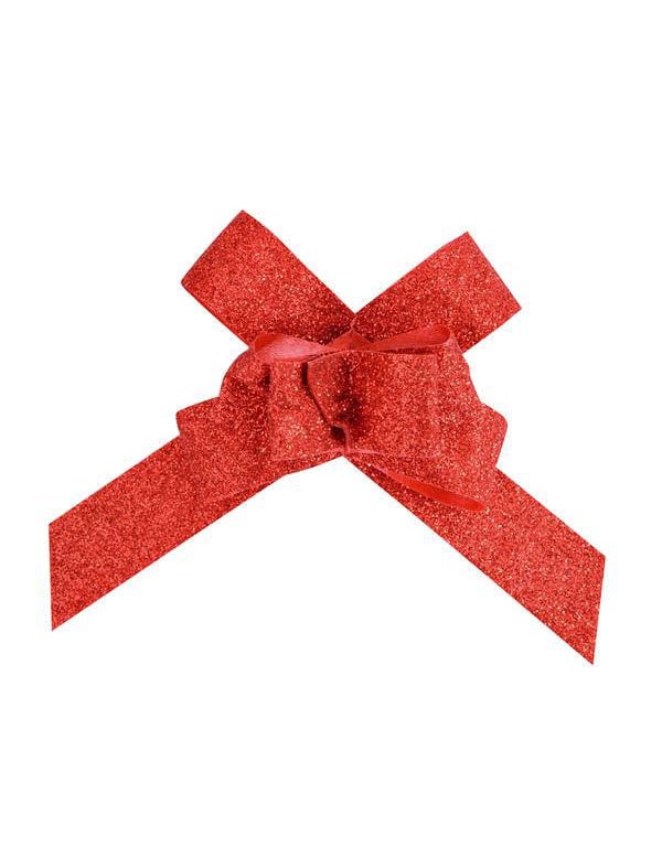 Deko-Schleife mit Glitzer 10 Stück rot 14cm Deko-Schleife mit Glitzer 10 Stück rot 14cm von SANTEX