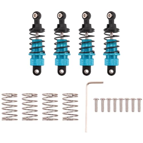 SAROAD 4 StüCk RC Autos Aluminium Stoß DäMpfer Vorne & Hinten DäMpfer FüR TT-01 TT01 /TT02 M5 M6 1/10 RC Upgrade Teile Blau von SAROAD