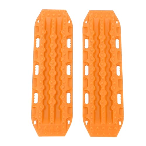 SASKATE 1 Paar RC-Sandleiter, Rutschfestes Kunststoff-RC-Crawler-Auto-Bergungsrampenbrett, RC-Rampenbrett, für SCX24 1/24 (Orange) von SASKATE