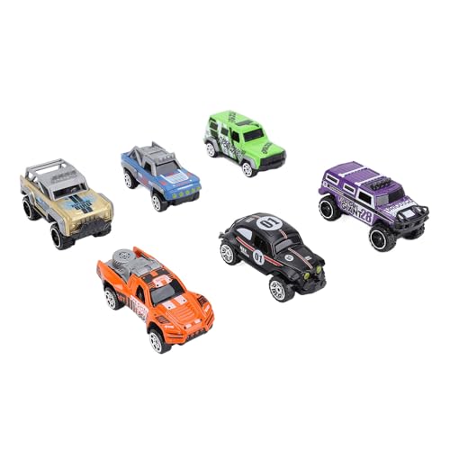 SASKATE 6PCS Mini -Automodell, Mini -Legierungsmetallmodell -Autospielzeug, Sammlerlegierungen Rückenwagen -Fahrzeug -Set für Kinder über 3 Jahre Alt von SASKATE