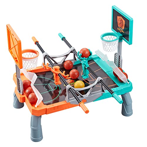 SASKATE Tischfußball-Wurfspiel, Basketball-Tischspiel, Interaktives Desktop-Doppel-Basketball-Spielzeug, Doppel-Fingerspitzen-Schieß-Tischspiele für Kinder (Farbe1) von SASKATE