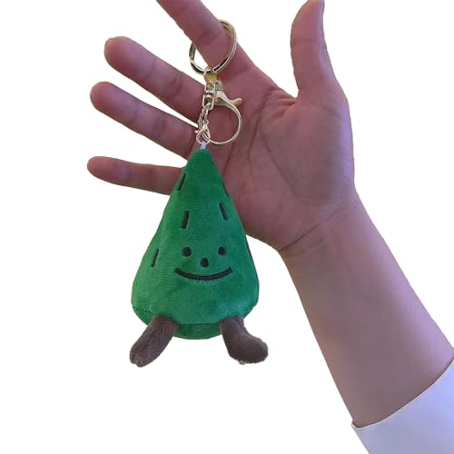 SASKATE Weihnachtsbaum-Schlüsselanhänger, Exquisiter Weicher Mini-Plüsch-Weihnachtsornament-Anhänger für Tasche, Niedlicher Plüsch-Weihnachtsbaum-Taschenanhänger, Festliches von SASKATE