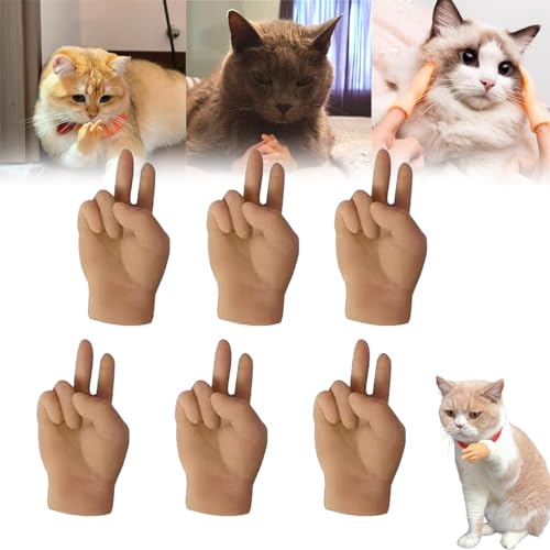 Mini Hands for Cats,Tiny Hands for Cats,Cat Mini Hands,Tiny Finger Hands for Cats,Tiny Folded Hands for Cat Paws,Finger Puppet, Small Tiny Hands Soft for Cat Massage (Combo C) von SATUSA