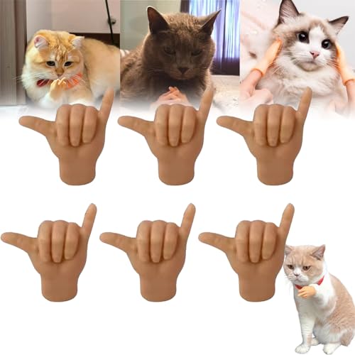 Mini Hands for Cats,Tiny Hands for Cats,Cat Mini Hands,Tiny Finger Hands for Cats,Tiny Folded Hands for Cat Paws,Finger Puppet, Small Tiny Hands Soft for Cat Massage (Combo E) von SATUSA