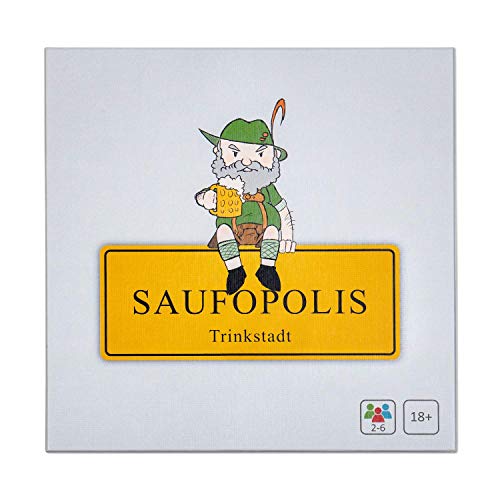 SAUFOPOLIS – Das kompromisslose Trinkspiel | Brettspiel - Partyspiel - Kartenspiel - Saufspiel - Für Erwachsene ab 18 Jahren von SAUFOPOLIS