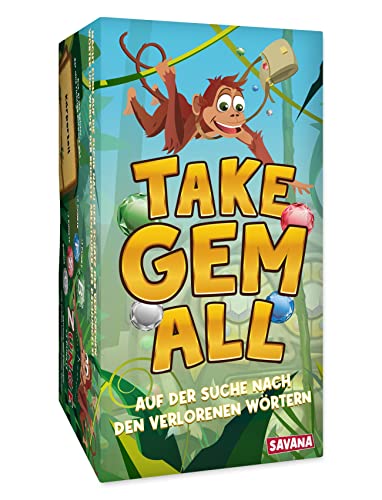 Take Gem All - Lustiges Stadt Land Fluss Spiel | Geschwindigkeit, Kreativität, Atmosphäre und Humor | Brettspiel Familie, Freunde, Kinder und Erwachsene von SAVANA