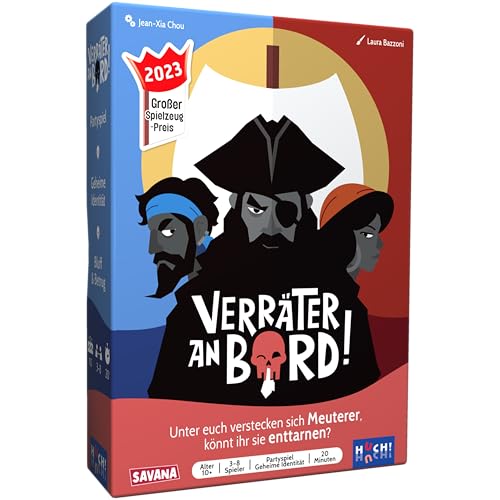 SAVANA Verräter an Bord - Bluffen, Strategie, Spaß, & Verrat | Kartenspiel für Jugendliche & Erwachsene | 3-8 Spieler | Ab 10 Jahren | Gesellschaftsspiel für Familie & Freunde von SAVANA