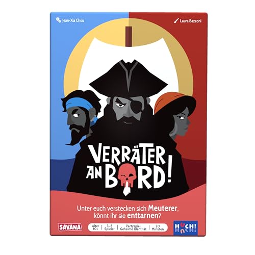 VERRÄTER AN Bord - Brettspiele I Gesellschaftsspiele I Kartenspiel I 3-8 Spieler I Familienspiel ab 10 Jahre von SAVANA