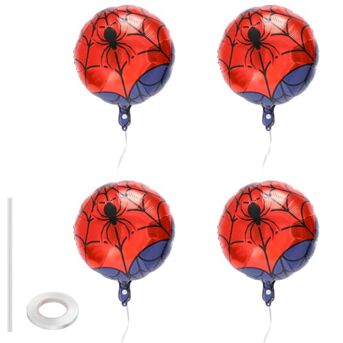 4stk Spinnennetz Ballon, 45cm Spinnen Ballon Folien Rote und Blaue Heldenparty-Dekoration für Jungen Mädchen Halloween Geburtstagsparty Zubehör 4stk Spinnennetz Ballon, 45cm Spinnen Ballon Folien Rote und Blaue Heldenparty-Dekoration für Jungen Mädchen Halloween Geburtstagsparty Zubehör von SAVITA