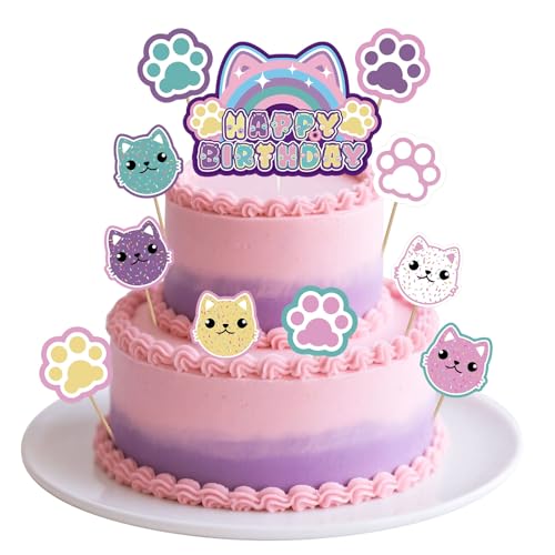 SAVITA Cartoon Katzen Puppenhaus Kuchen Topper, Katze Thema Geburtstag Kuchen Dekoration Partyzubehör für Kinder Jungen Mädchen SAVITA Cartoon Katzen Puppenhaus Kuchen Topper, Katze Thema Geburtstag Kuchen Dekoration Partyzubehör für Kinder Jungen Mädchen von SAVITA