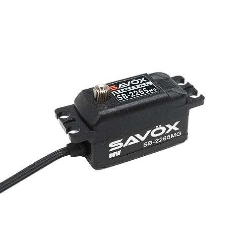 SAVÖX SAV-SB2265MG HV DIGI mit niedrigem Profil, bürstenlos, 12 kg RC Servo, Schwarz von SAVOX