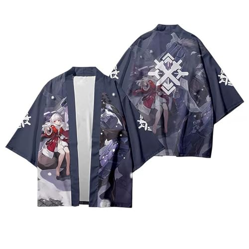 SAWEM Anime Game Honkai: Star Rail Cartoon Print Haori Kimono, Unisex Umhang für Manga-Fans Cosplay Geschenk von SAWEM