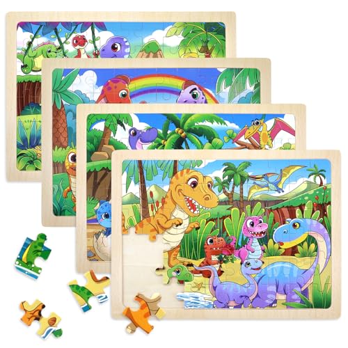 SAYHALO Puzzle ab 4 5 6 7 8 Jahre, 6x60 Teilen Kinder Holzpuzzle, Vorschule Lehrreiches Spielzeug, Geschenke für Kinder für Jungen und Mädchen von SAYHALO