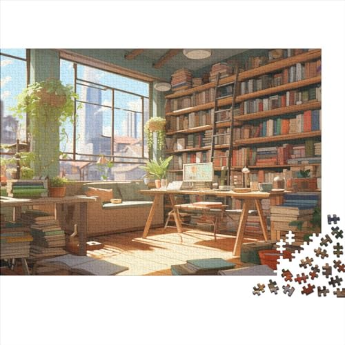 Entspannend 1000 Teile Campus-Buchhandlung Puzzles Erwachsene Family Challenging Games Lernspiel Geburtstag Moderne Wohnkultur Entspannung Und Intelligenz 300pcs (40x28cm) von SAYOBO