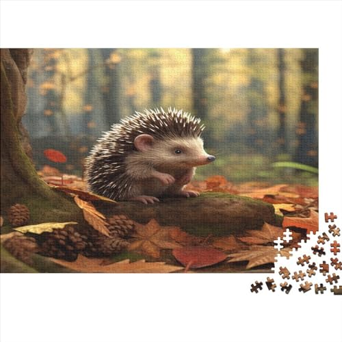 Niedliche Tiere Puzzle Erwachsene 1000 Teile Niedlicher Igel Home Decor Family Challenging Games Lernspiel Geburtstag Entspannung Und Intelligenz 300pcs (40x28cm) von SAYOBO