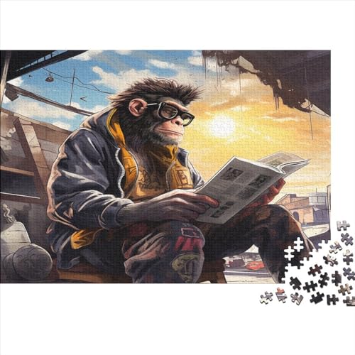 Unique Animals 1000 Teile Cooler AFFE Erwachsene Puzzle Lernspiel Family Challenging Games Wohnkultur Geburtstag Entspannung Und Intelligenz 300pcs (40x28cm) von SAYOBO