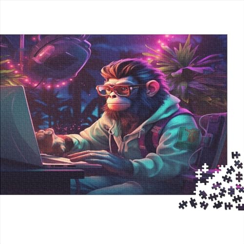 Unique Animals Erwachsene 1000 Teile Cooler AFFE Puzzle Lernspiel Home Decor Family Challenging Games Geburtstag Entspannung Und Intelligenz 300pcs (40x28cm) von SAYOBO