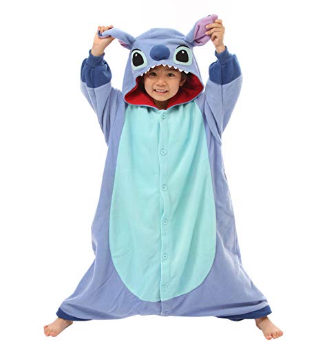 SAZAC Kinderkostüm Déguisement Stitch Enfant, Blau, 130 cm, blau, Enfants 130 cm von SAZAC