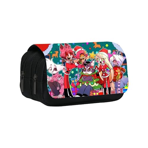 Federmäppchen Reißverschluss Hazbin, Federmäppchen Unisex Hazbin Beautiful Pencil Case,Cartoon Federmäppchen Teenager Mäppchen Großer Kapazität Cartoon Bleistift Tasche Federtasche für Kinder von SBJJGQIS