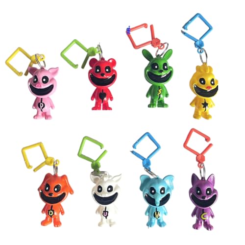 SBJJGQIS 8PCS Critters Taschenschlüsselanhänger Critters Anhänger Critters Soft Rubber Schlüsselanhänger Mädchen Junge Rucksackanhänger Critters Geschenk Schlüsselanhänger für Kinder Erwachsene von SBJJGQIS