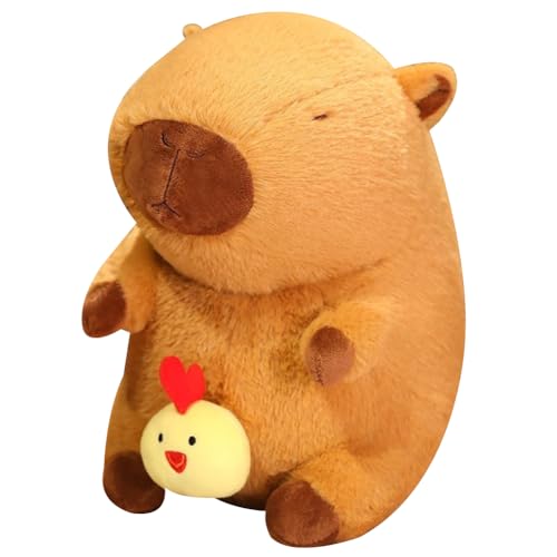 SBJJGQIS Dunkelbraun Capybara Plüschtier, Plush Kuscheltier Für Kinder,Lustiges Capybara Kissen, Süße Capybara Catnat Accion Puppe Für Kinder Und Erwachsene,Fans, Geburtstag Und Weihnachte von SBJJGQIS