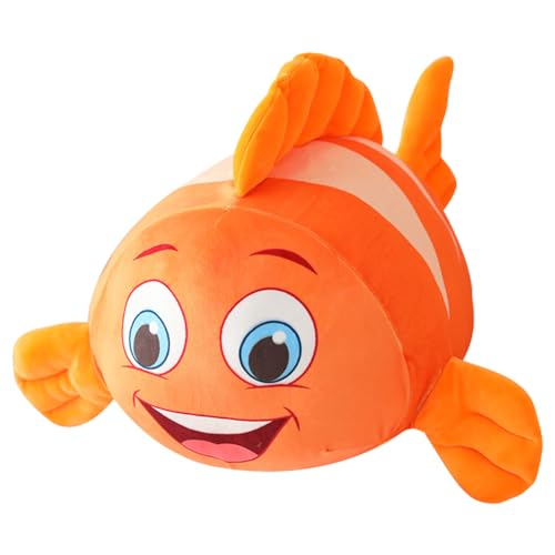 SBJJGQIS Nemo Plüschtier, Fisch Plush Kuscheltier Für Kinder,Lustiges Fisch Kissen, Nemo Fisch Puppe Für Kinder Und Erwachsene,Fans, Geburtstag Und Weihnachten - Orange von SBJJGQIS