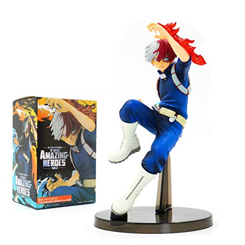 My Hero Academia: Shoto Todoroki PVC-Figur, Spielzeug – 19 cm, Anime-Statue, Souvenir, Sammlerstück, Dekoration, Modell, Kunsthandwerk, Puppenspielzeug als Geschenk – süße Cartoon-MHA-Actionfigur(C-ty von SBNYTBLW